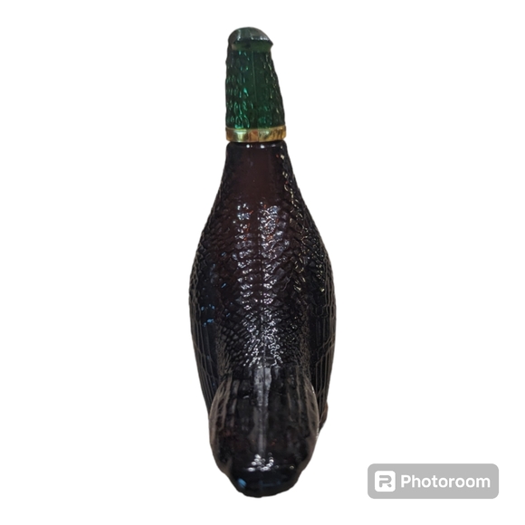 Vintage Avon Pheasant Leather After Shave Glass Decanter 5 oz Empty - Picture 4 of 5